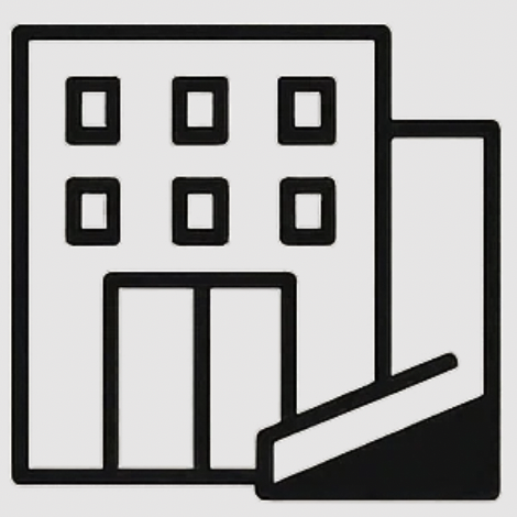 Spacious condos with lift access and ramps icon