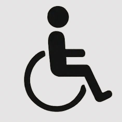 Wheelchair friendly design icon