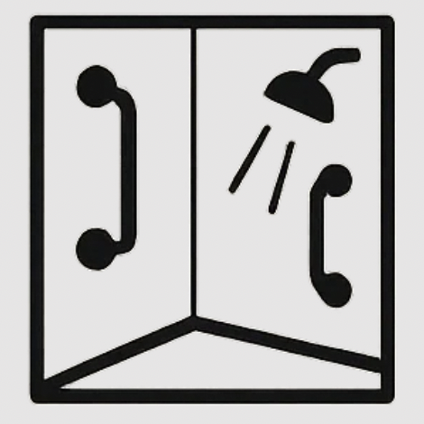 Grab bars in the shower stalls icon