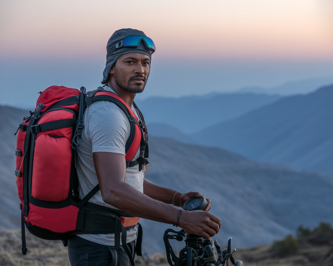 Single Indian person enjoying adventurous lifestyle